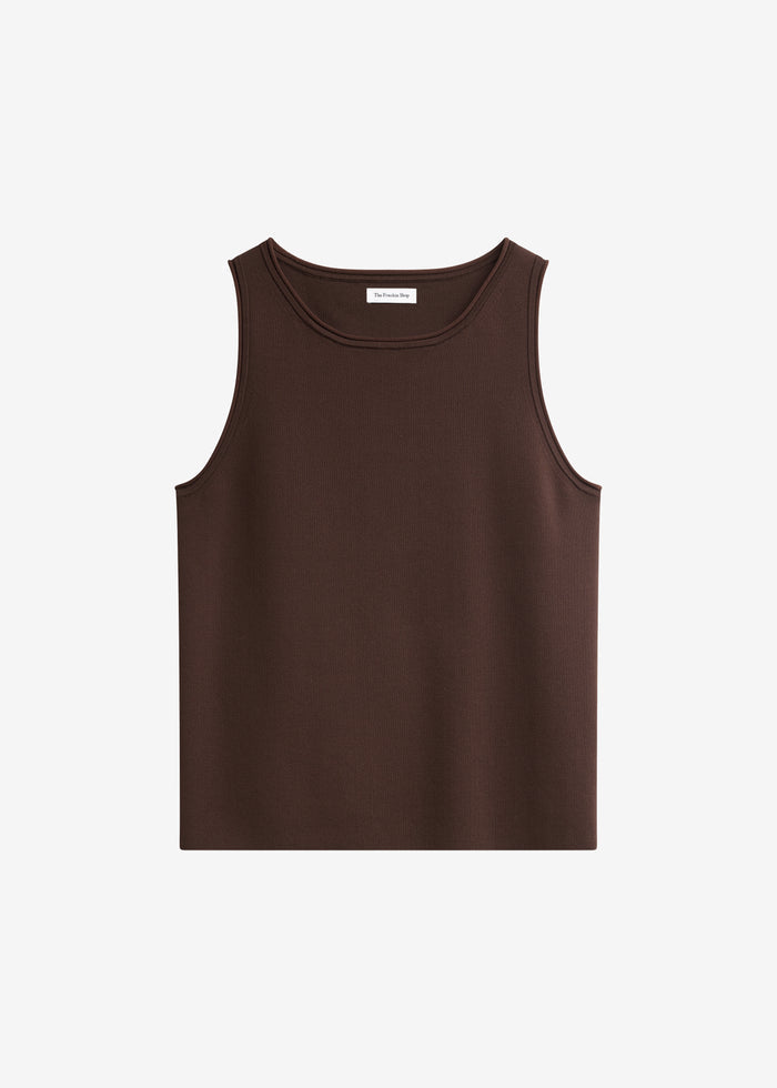 Kinna Knit Sleeveless Top - Brown