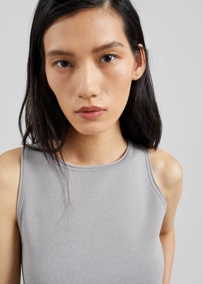 Kinna Knit Sleeveless Top - Grey