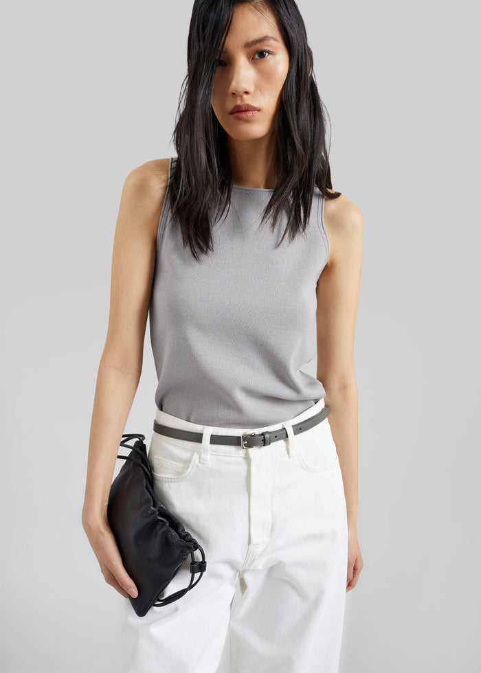 Kinna Knit Sleeveless Top - Grey