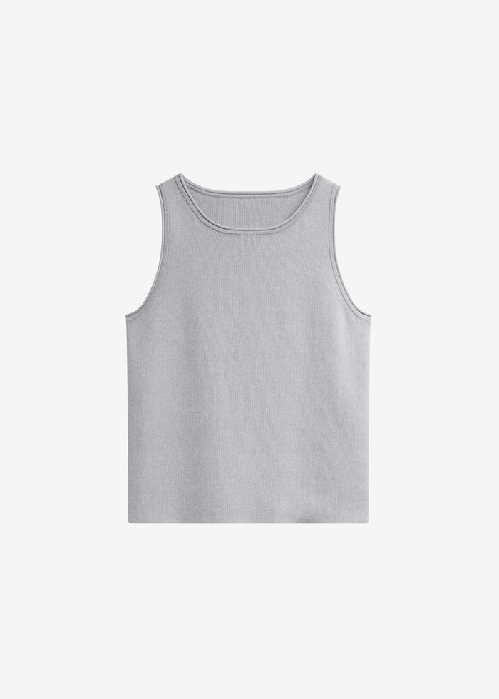 Kinna Knit Sleeveless Top - Grey