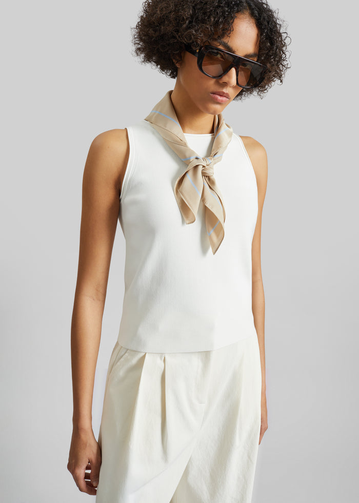 Kinna Knit Sleeveless Top - Ivory