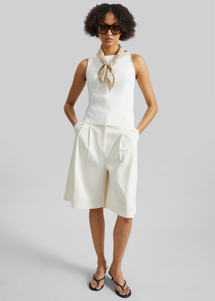 Kinna Knit Sleeveless Top - Ivory
