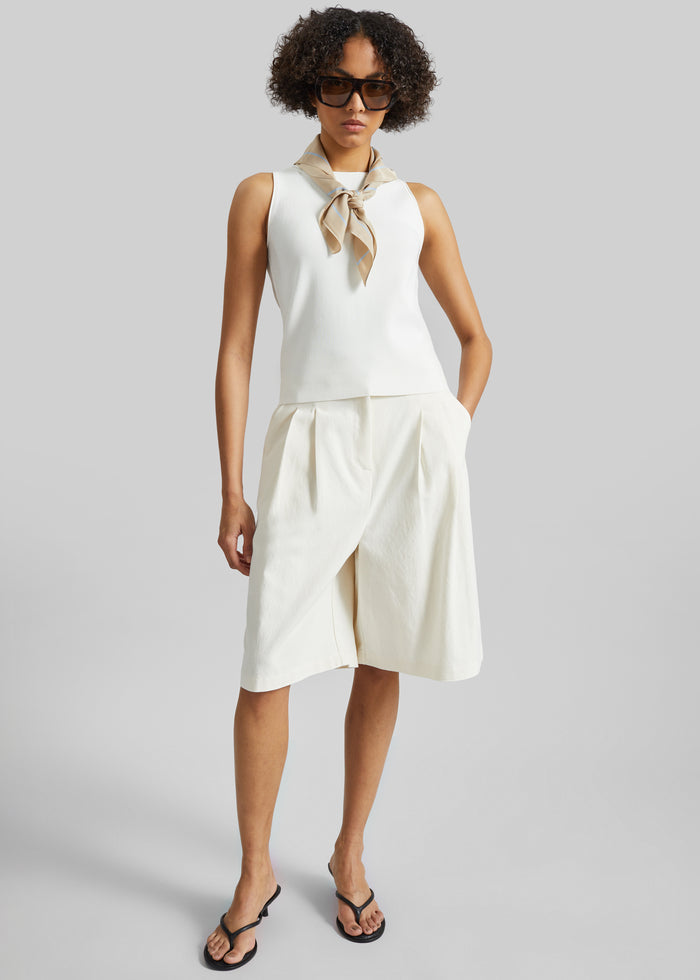 Kinna Knit Sleeveless Top - Ivory
