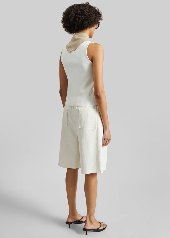 Kinna Knit Sleeveless Top - Ivory