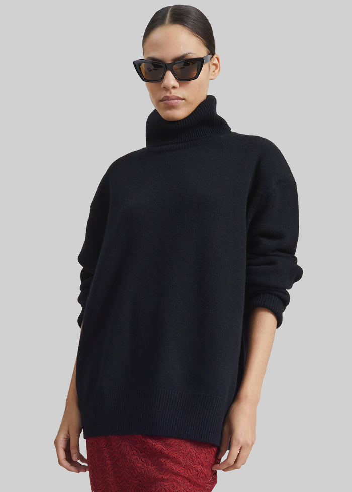 Koler Padded Knit Turtleneck - Black