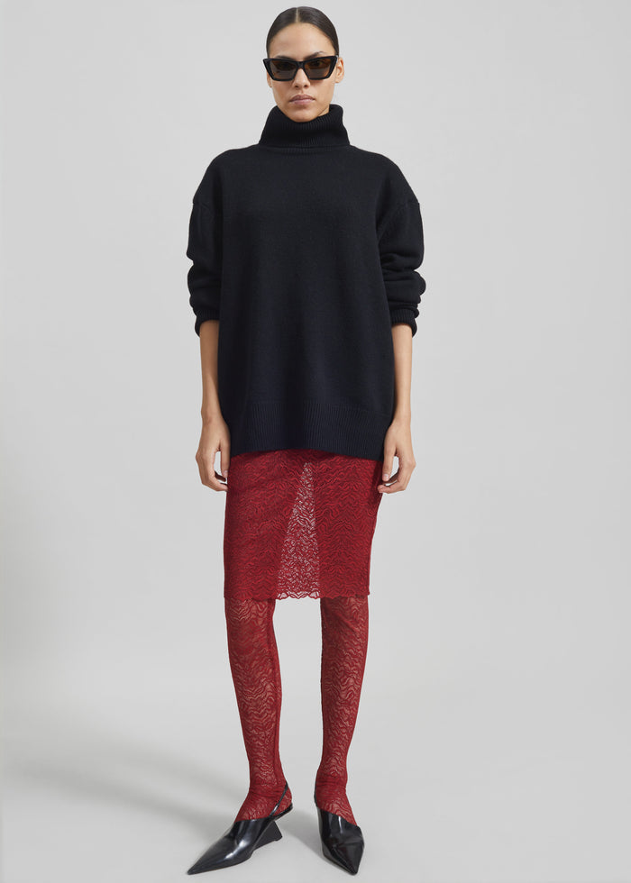 Koler Padded Knit Turtleneck - Black
