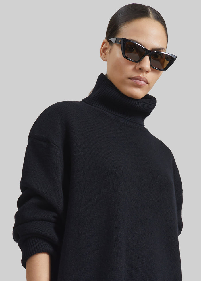 Koler Padded Knit Turtleneck - Black