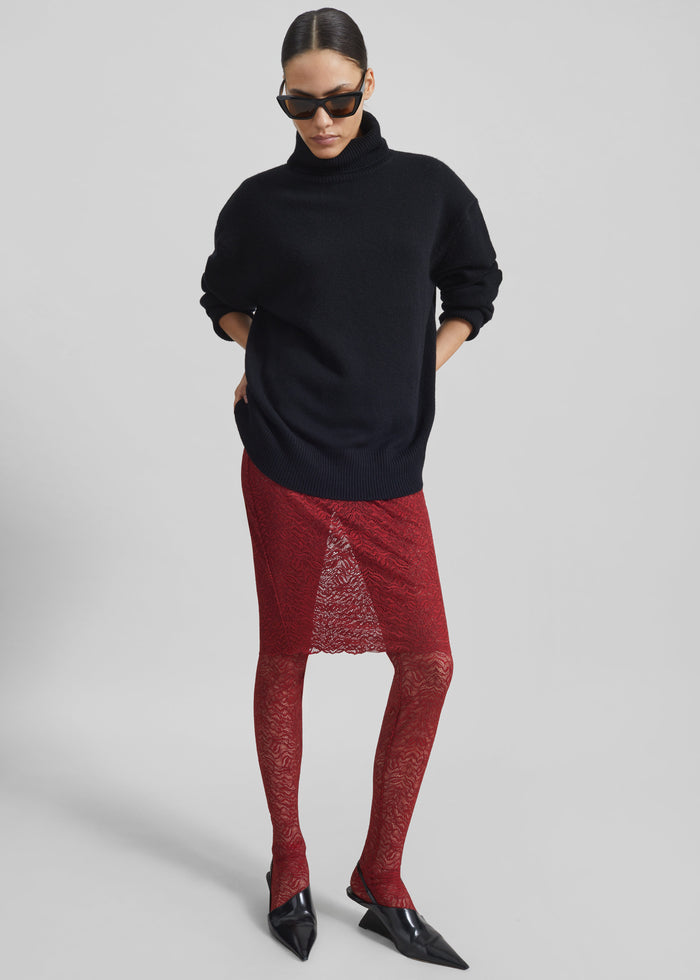 Koler Padded Knit Turtleneck - Black