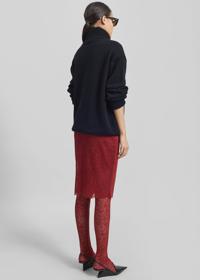 Koler Padded Knit Turtleneck - Black