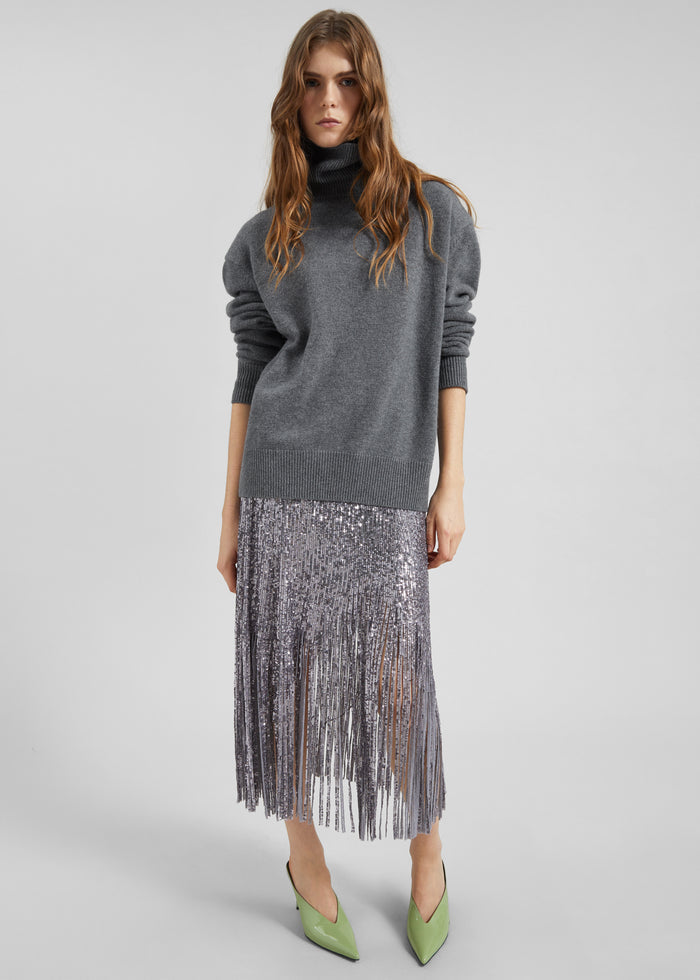 Koler Padded Knit Turtleneck - Grey