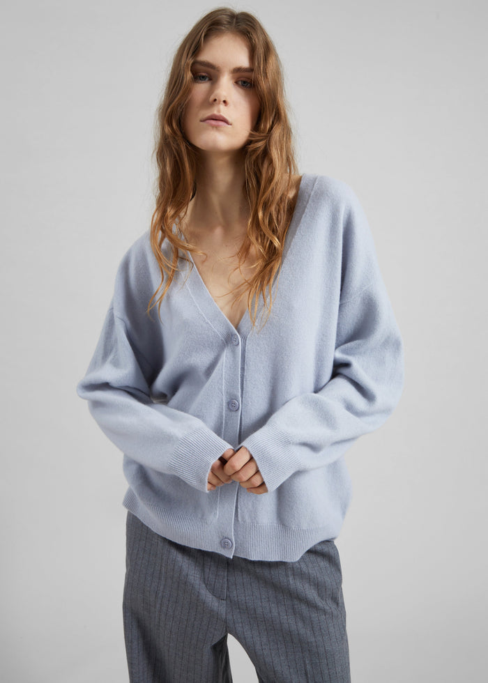 Lachen Double-Sided Wool Cardigan - Powder Blue