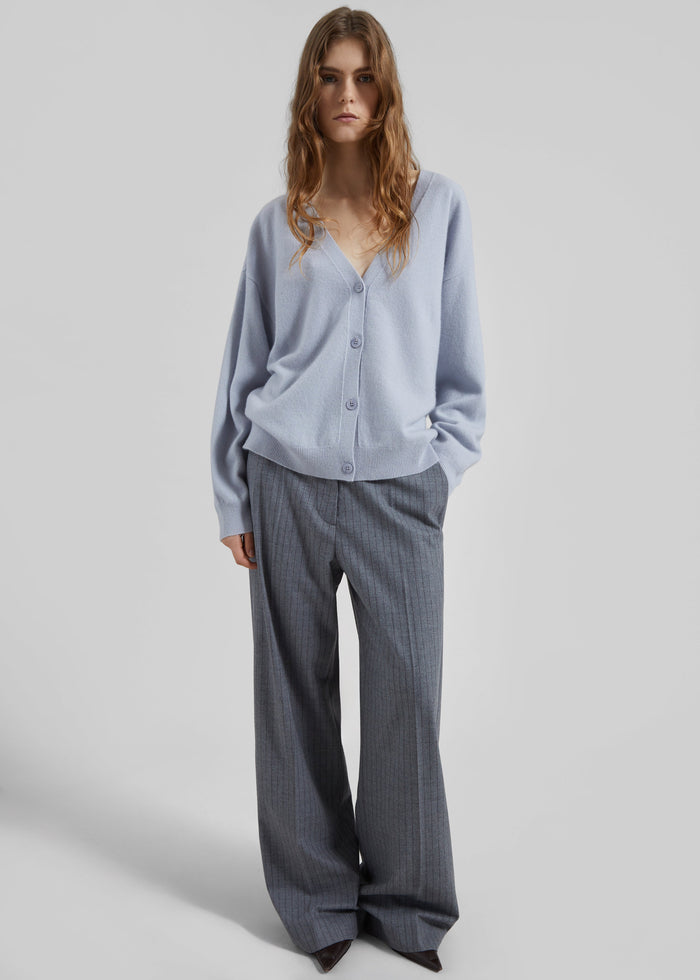 Lachen Double-Sided Wool Cardigan - Powder Blue