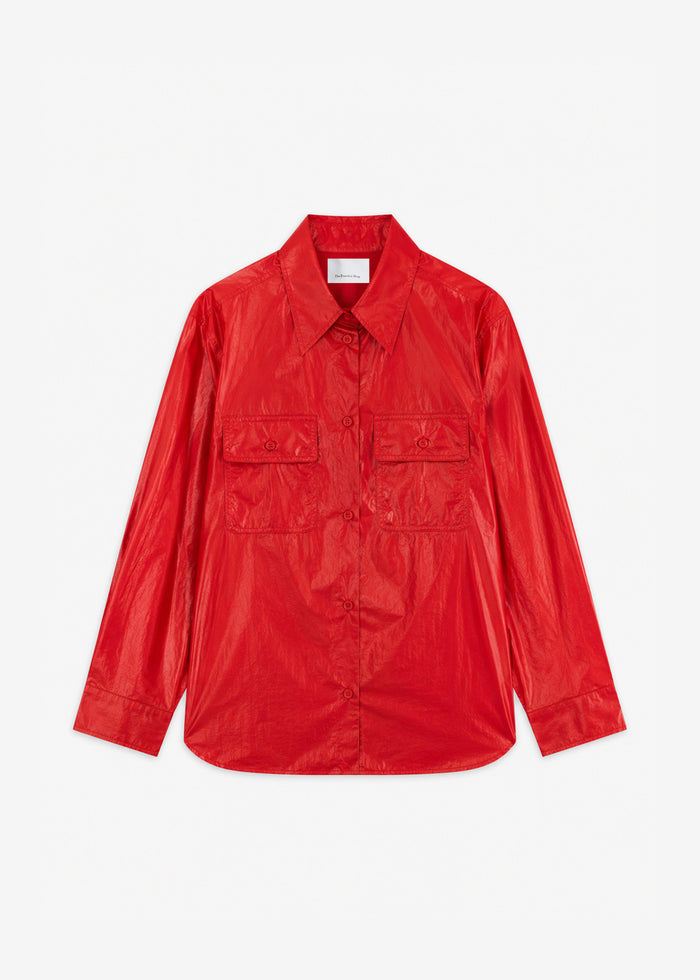 Laconi Lustrous Padded Shirt - Red