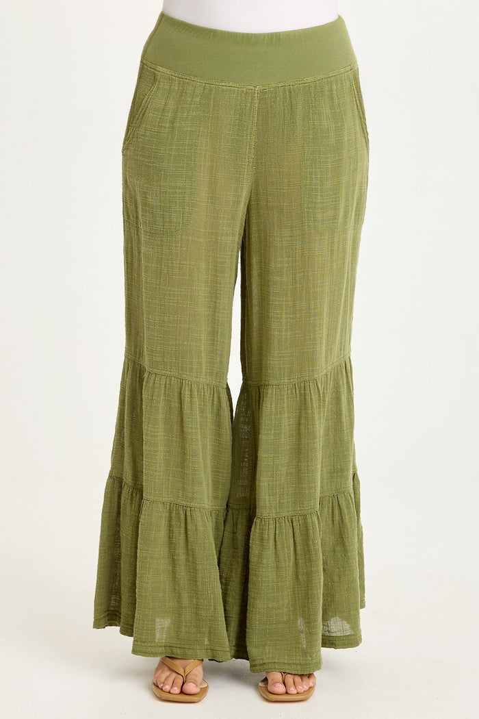 Wearables Lando Gauze Tiered-Bottom Pant