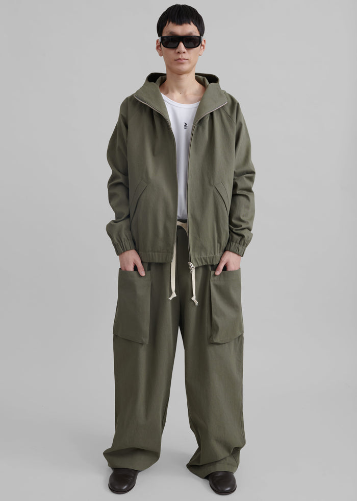 Lauri Drawstring Cargo Pants - Khaki
