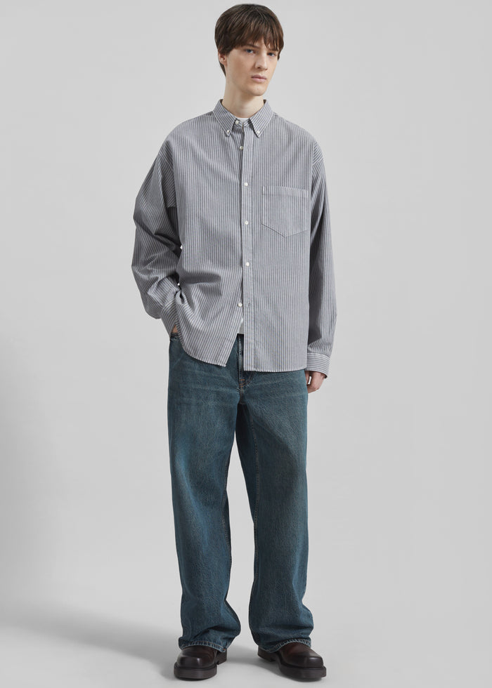 Legan Shirt - Grey Stripe