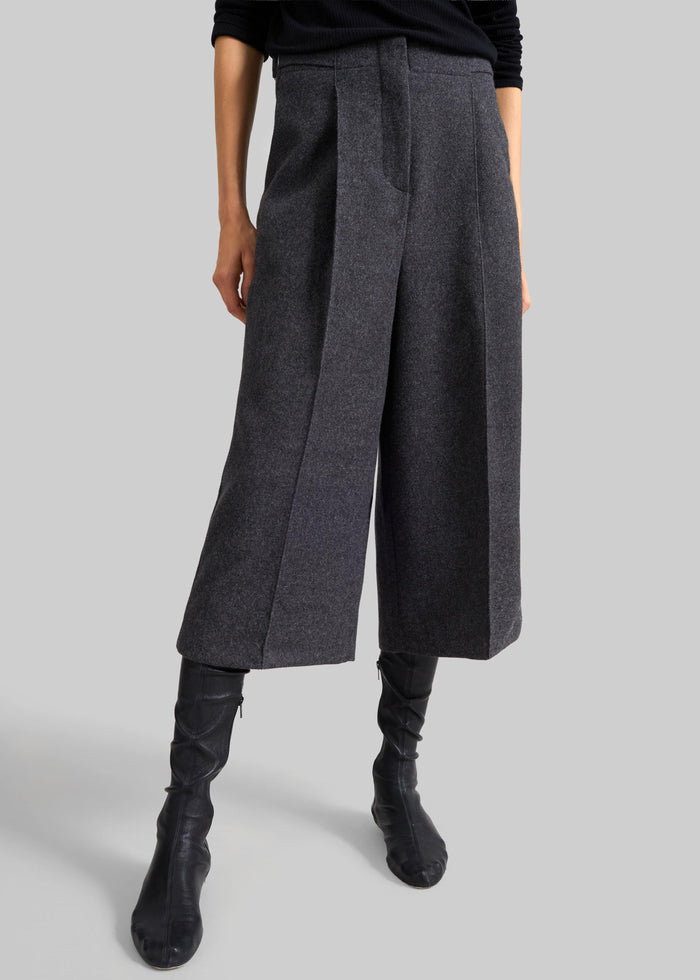 Leher Tailored Wool Culottes - Charcoal