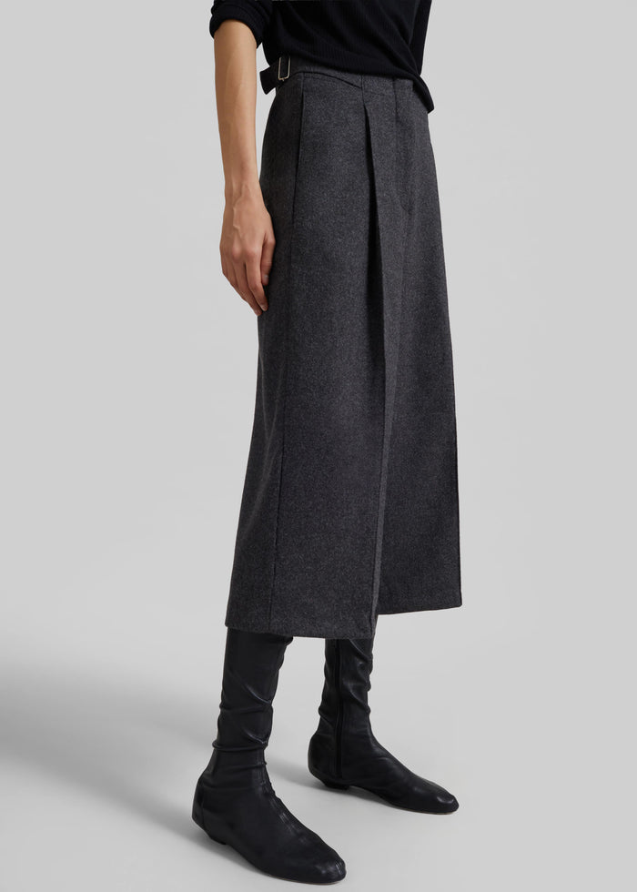 Leher Tailored Wool Culottes - Charcoal