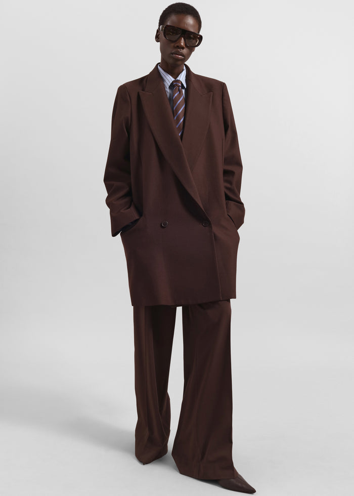 Lene Striped Tie - Brown