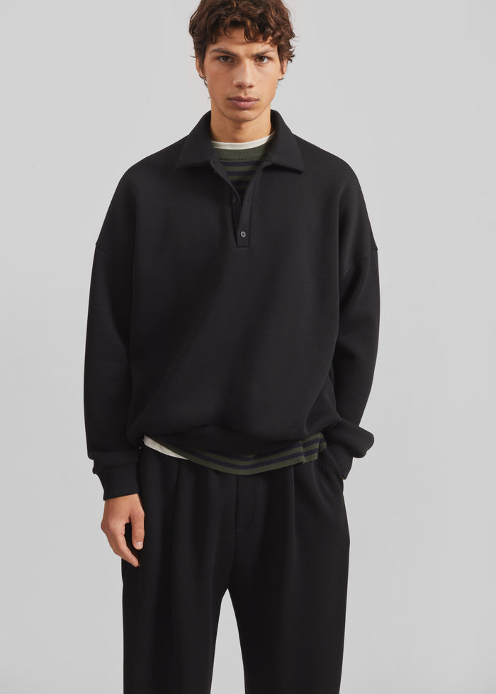 Lenham Polo Sweatshirt - Black