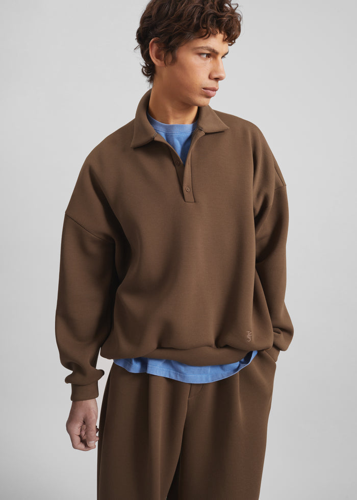Lenham Polo Sweatshirt - Dark Camel