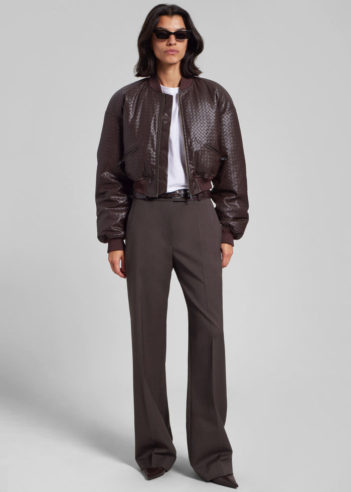 Lenora Straight Trousers - Brown
