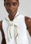Lerici Square Scarf - Ivory/Black