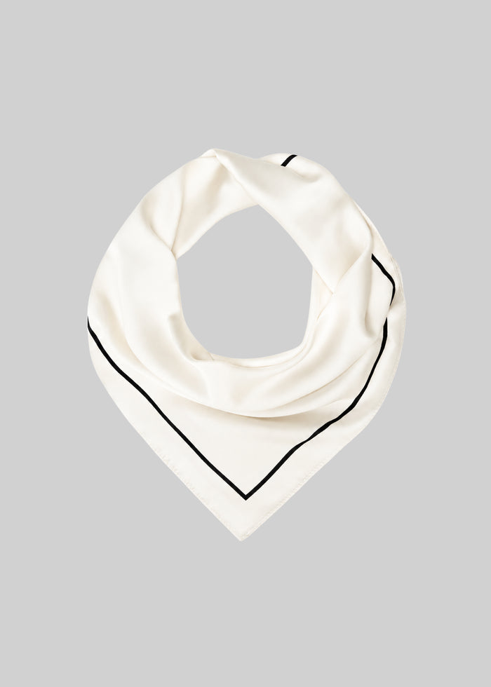 Lerici Square Scarf - Ivory/Black