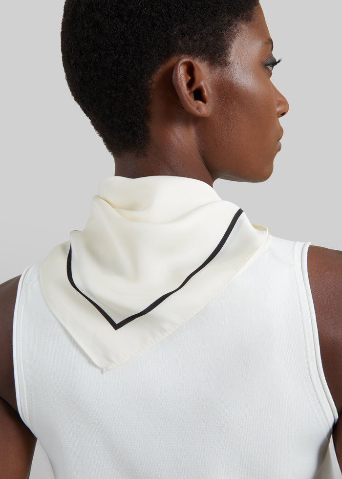 Lerici Square Scarf - Ivory/Black