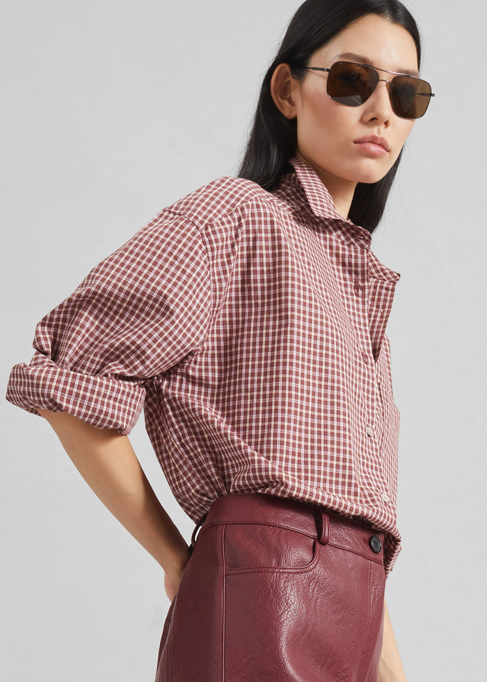 Lesja Cotton Shirt - Checked Red
