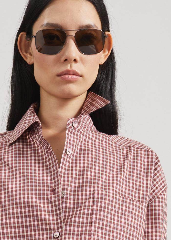 Lesja Cotton Shirt - Checked Red