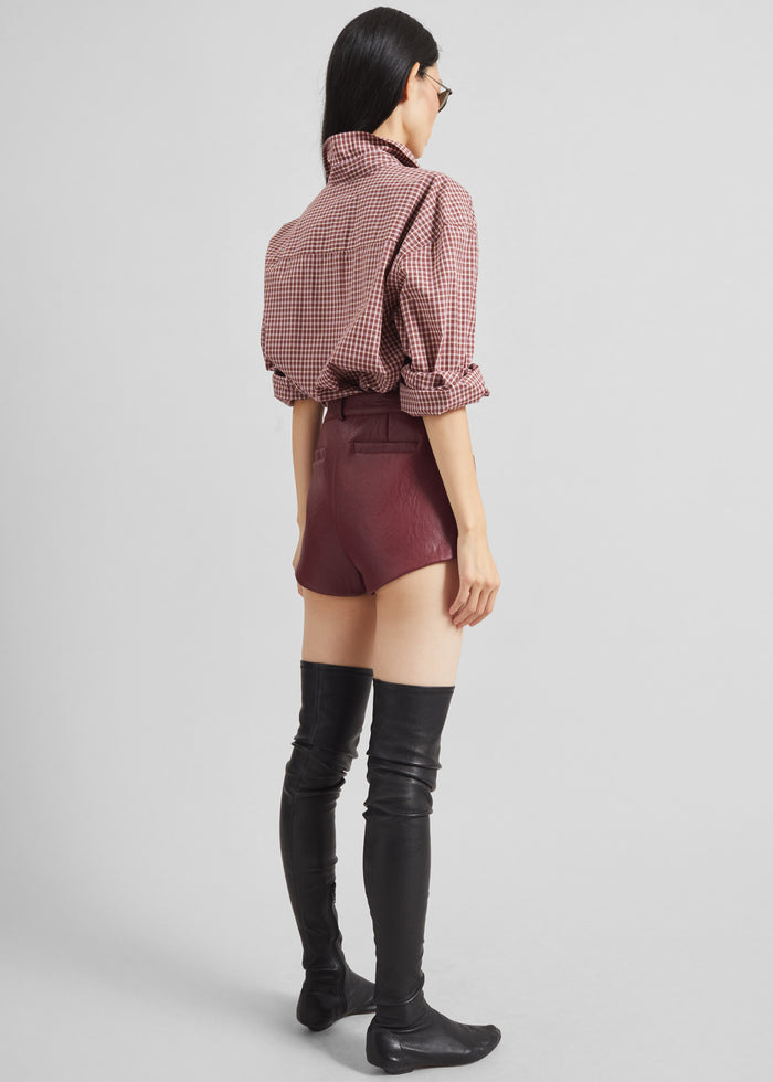 Lesja Cotton Shirt - Checked Red