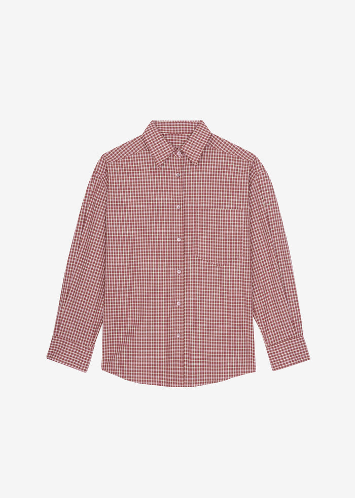 Lesja Cotton Shirt - Checked Red