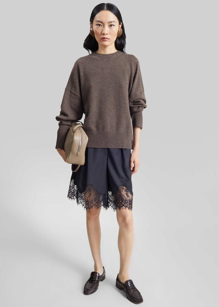 Lido Lace Bermuda Shorts - Dark Grey