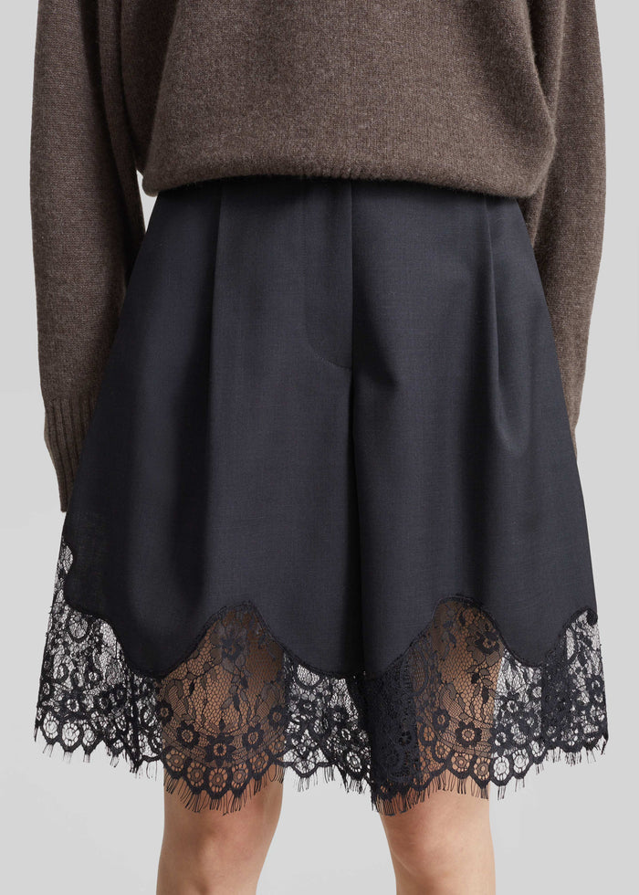 Lido Lace Bermuda Shorts - Dark Grey