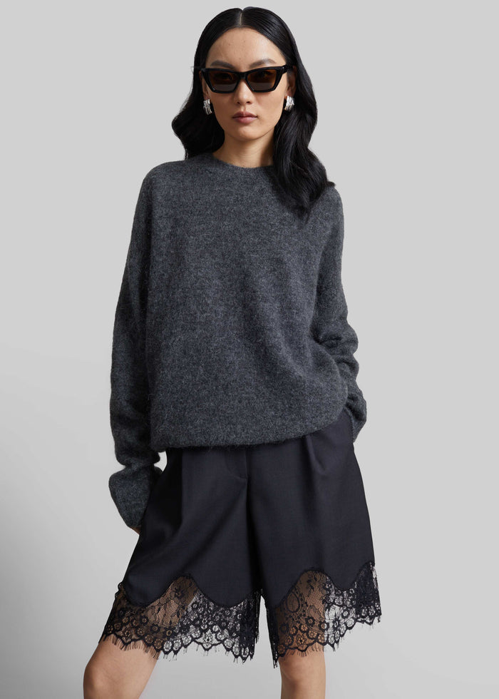 Lido Lace Bermuda Shorts - Dark Grey