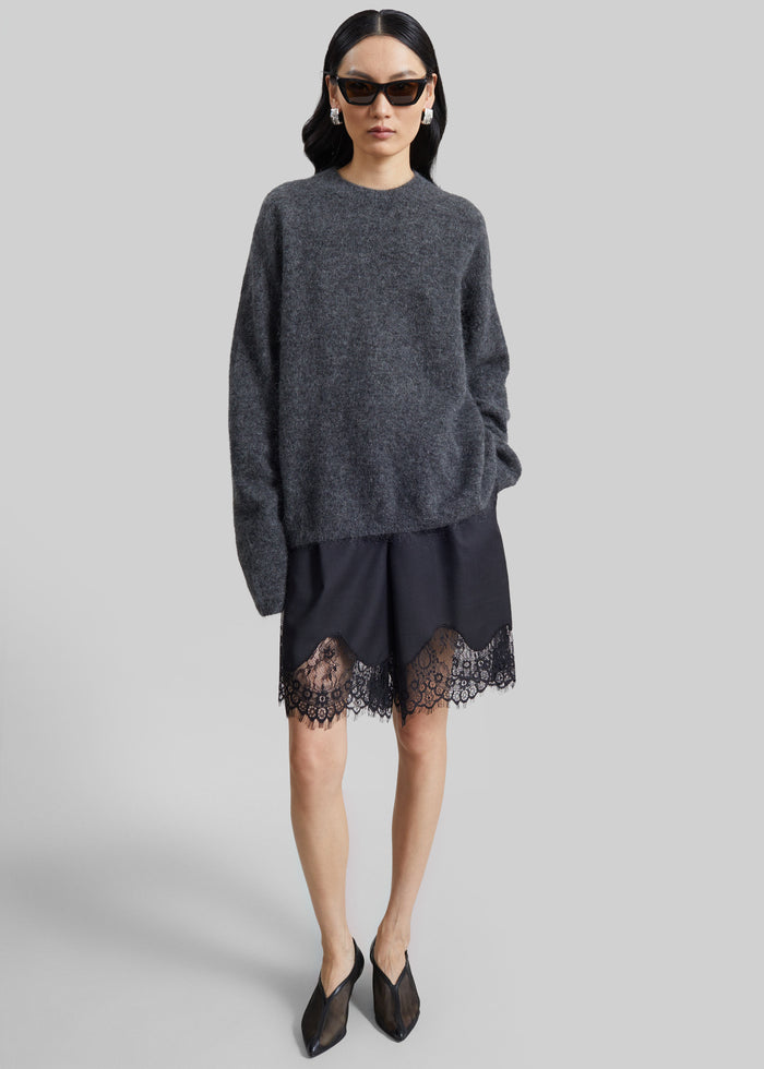 Lido Lace Bermuda Shorts - Dark Grey