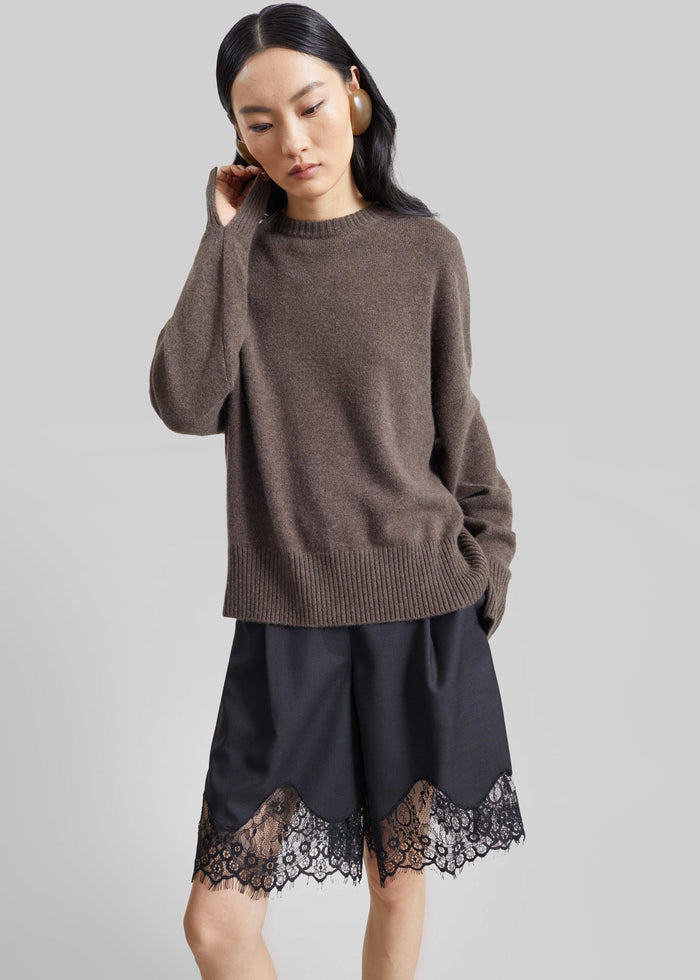 Lido Lace Bermuda Shorts - Dark Grey