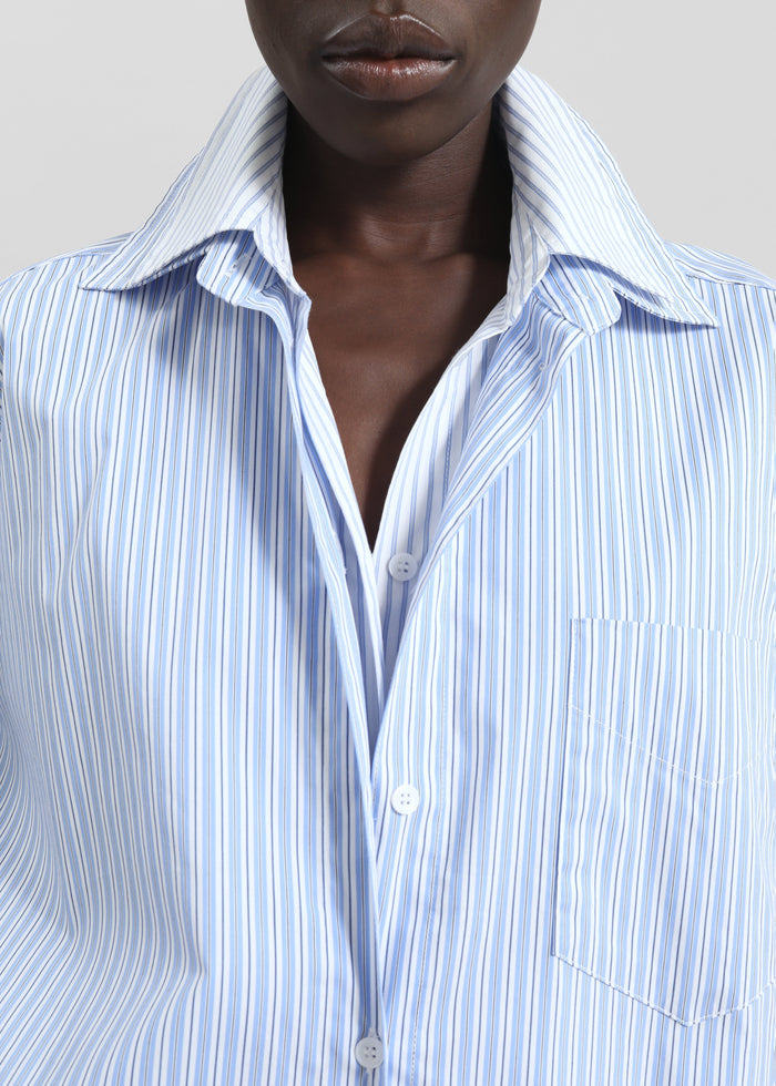 Lienz Double Shirt - Blue/White Stripe