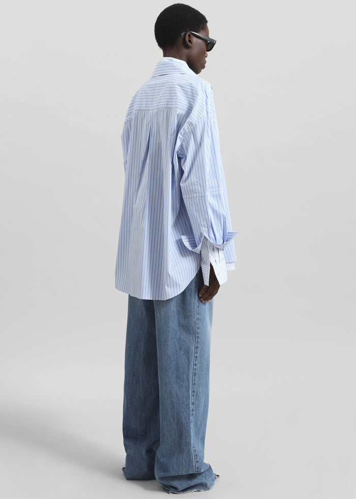 Lienz Double Shirt - Blue/White Stripe