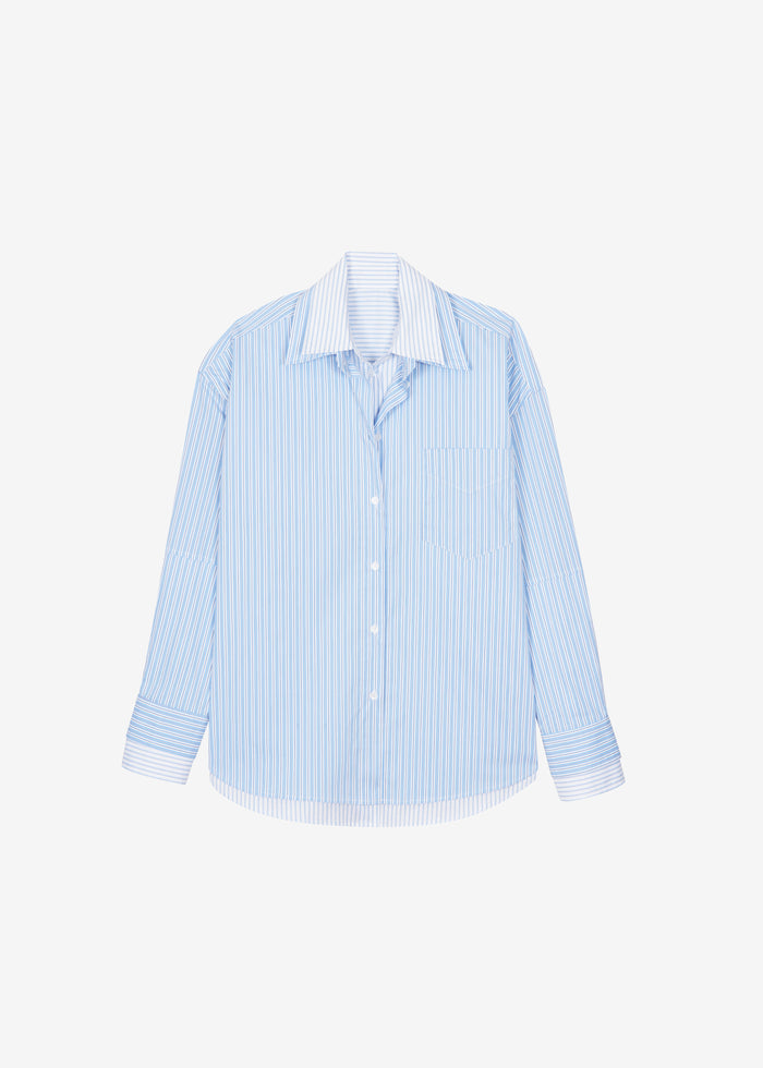 Lienz Double Shirt - Blue/White Stripe