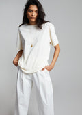 Lilou Simple Tee - Sea Salt top The Frankie Shop