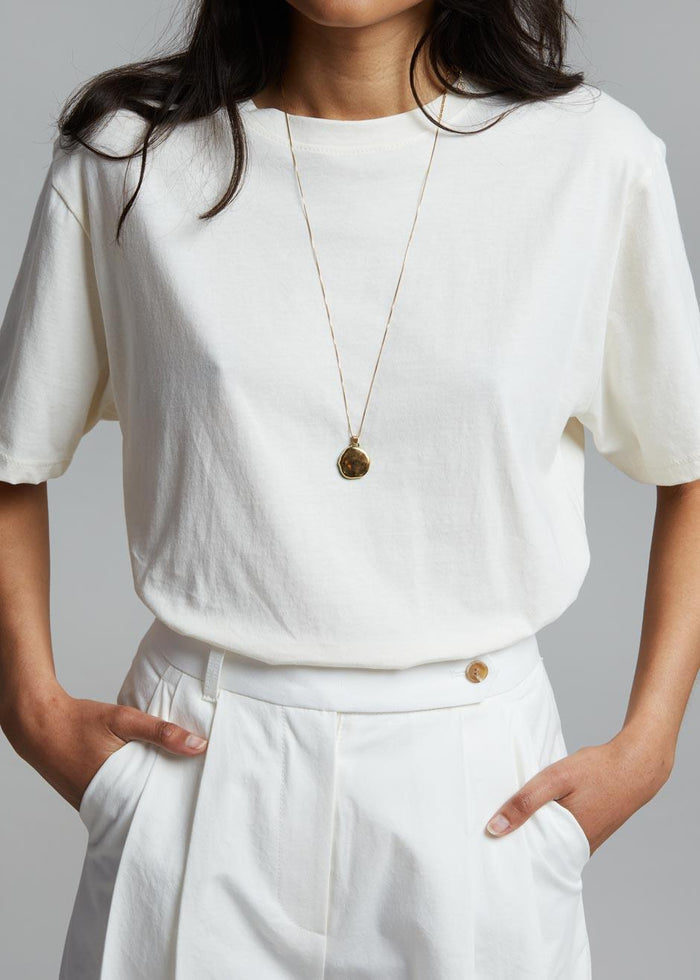 Lilou Simple Tee - Sea Salt top The Frankie Shop