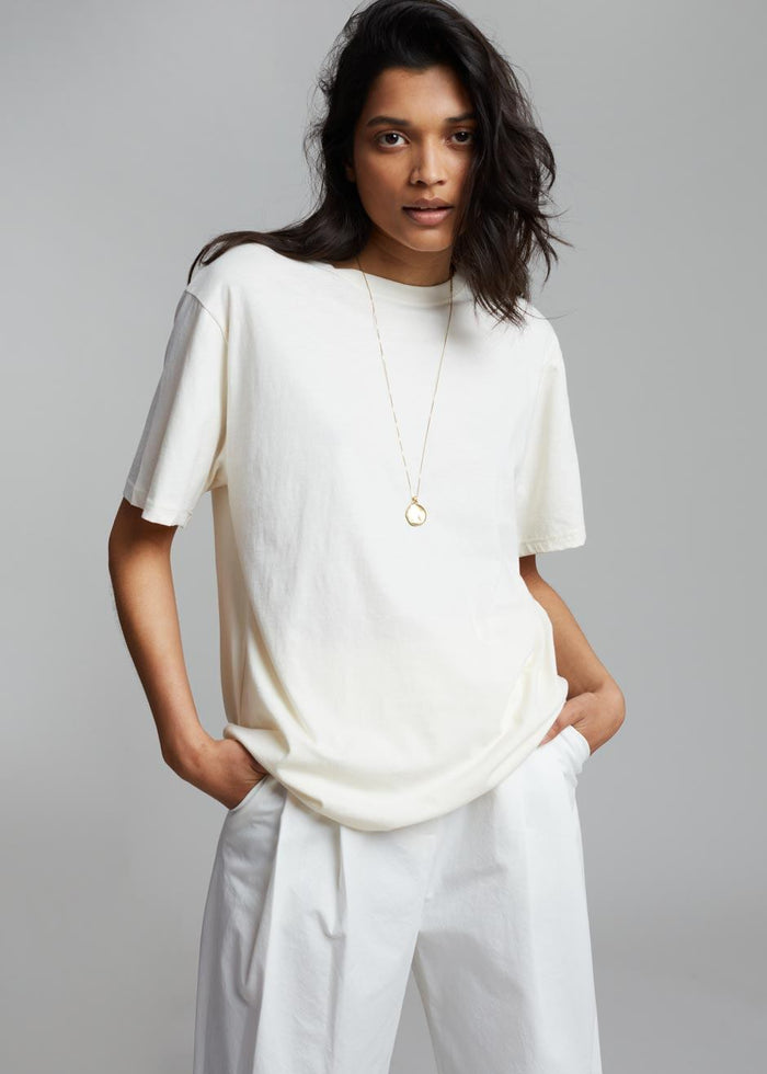 Lilou Simple Tee - Sea Salt top The Frankie Shop