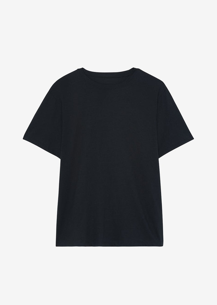 Lilou Simple Tee - Black top The Frankie Shop