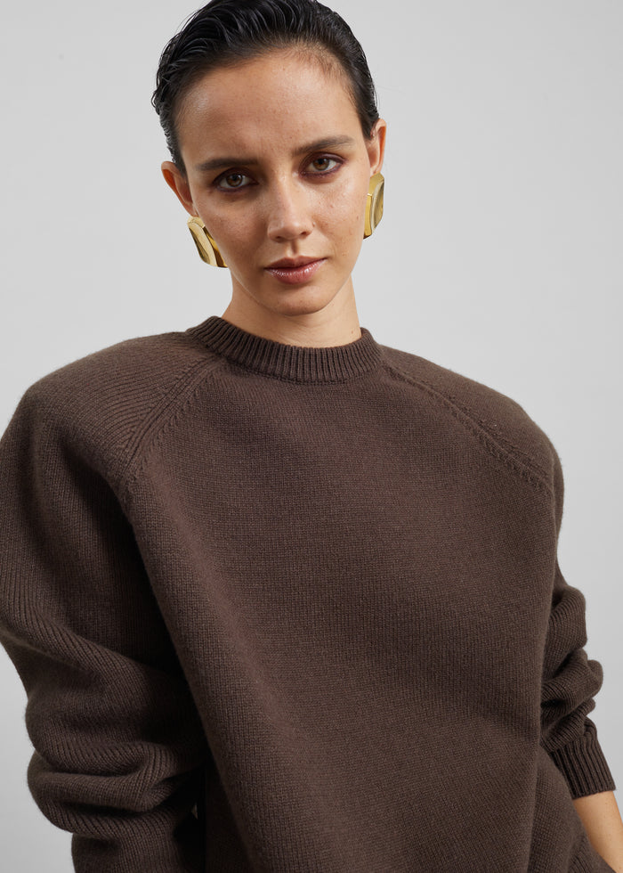 Lina Padded Sweater - Brown