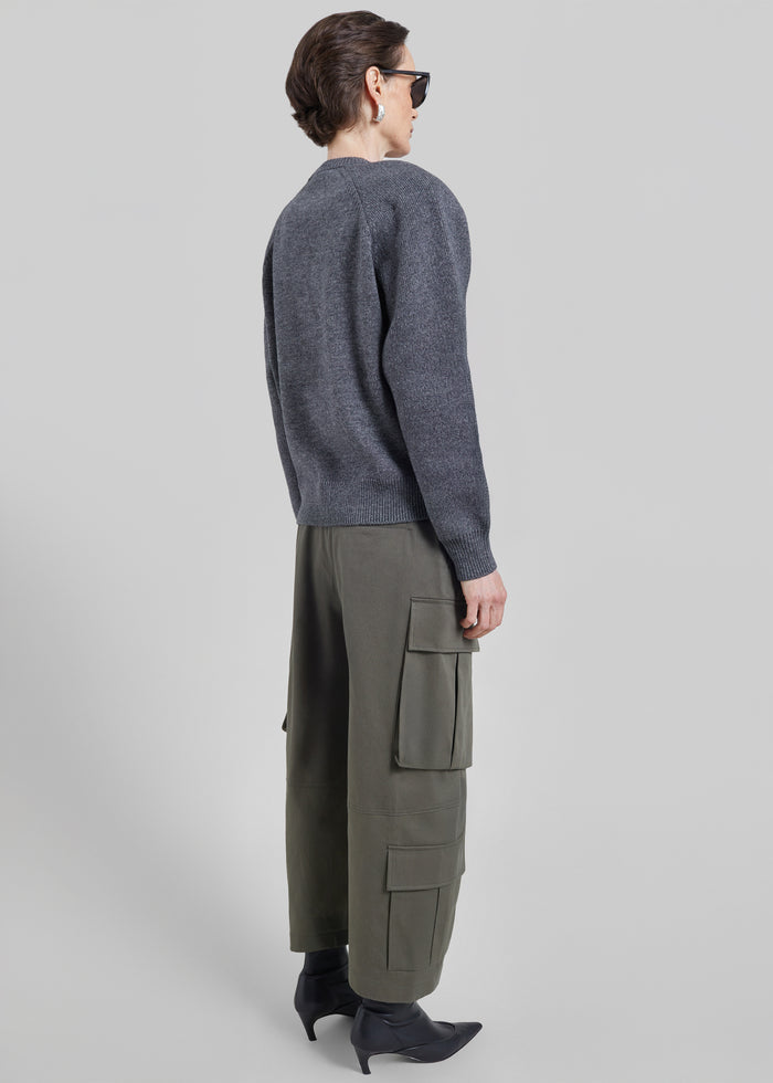 Lina Padded Sweater - Dark Grey