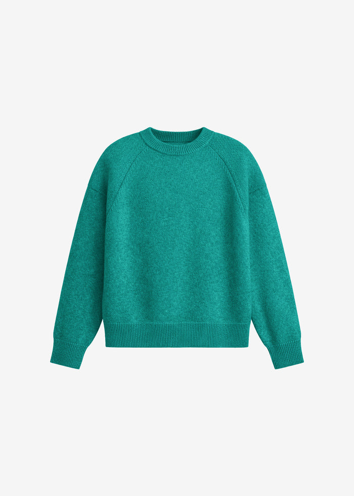 Lina Padded Sweater - Kelly Green