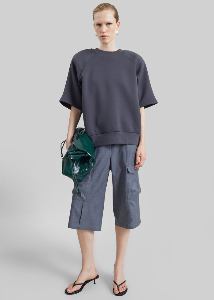 Linar Cargo Bermuda Shorts - Grey Melange