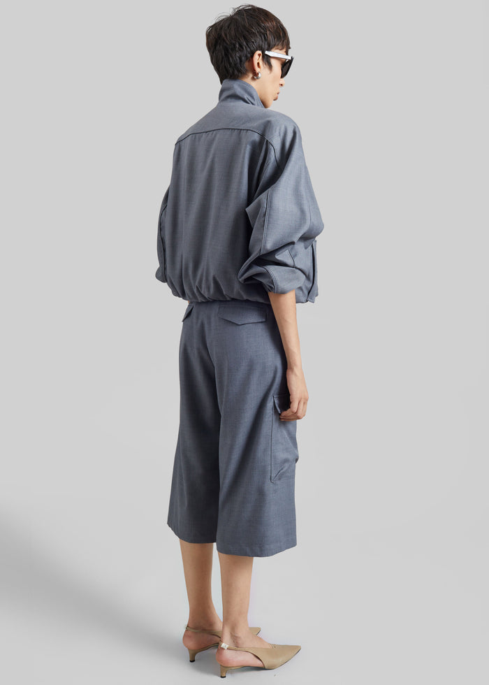 Linar Cargo Bermuda Shorts - Grey Melange